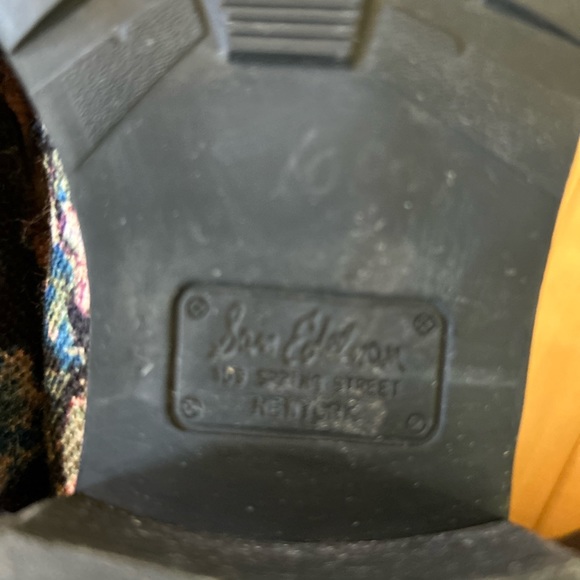 Sam Edelman Black Floral Print Lace Up Moto Combat Boots Size 8 - Picture 6 of 9